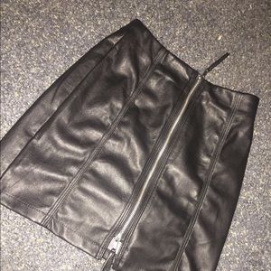 H&M Faux Leather Mini Skirt